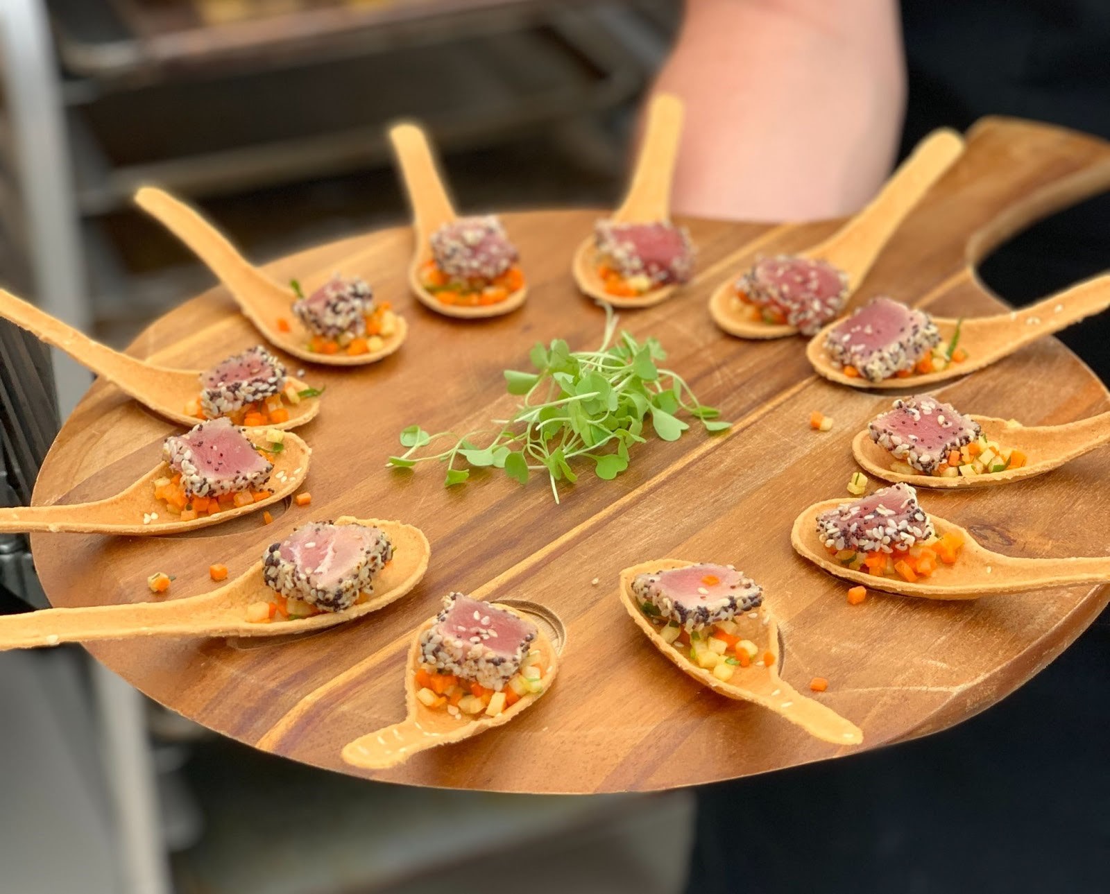Tuna Medallions, Jicama Carrot Slaw Tuna Medallions, Jicama Carrot Slaw